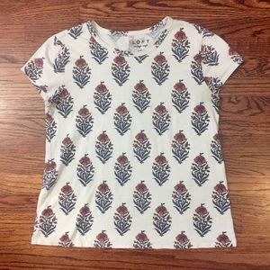 LOFT Vintage soft tee shirt floral print